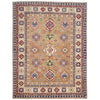 Kazak Rug Handmade Orange Medallion 4x7 ft