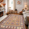 Kazak Rug Handmade Orange Medallion 4x7 ft