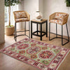 Kazak Rug Handmade Green Medallion 3x5 ft