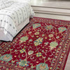 Sultani Area Rug Handmade Red Floral 4x6 ft