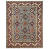 Kazak Rug Handmade Gray Medallion 4x7 ft