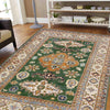 Kazak Rug Handmade Green Medallion 4x6 ft