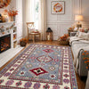 Kazak Rug Handmade Gray Medallion 4x6 ft