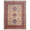 Kazak Rug Handmade Orange Medallion 4x7 ft