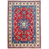 Kazak Rug Handmade Red Medallion 7x10 ft