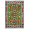 Kazak Rug Handmade Green Medallion 4x6 ft