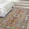 Kazak Rug Handmade Gray Medallion 4x6 ft