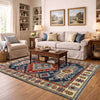 Kazak Rug Handmade Multi Medallion 4x6 ft