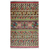 Gabbeh Area Rug Handmade Multi Medallion 2x3 ft