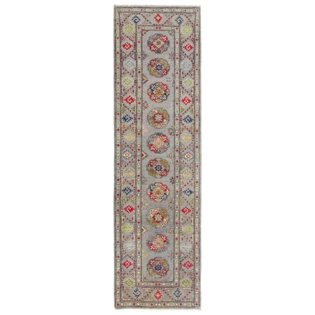 Waziri Runner Handmade Gray Medallion 10' Runner