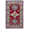 Kazak Rug Handmade Red Medallion 2 x 3 ft
