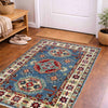 Kazak Rug Handmade Blue Medallion 2 x 3 ft