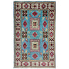 Kazak Rug Handmade Blue Medallion 2 x 3 ft