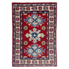 Kazak Rug Handmade Red Medallion 2 x 3 ft