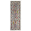 Kazak Rug Handmade Gray Medallion 10' Runner