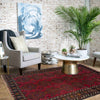 Baluchi Rug Handmade Red Geometric 2x4 ft