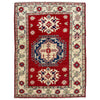 Kazak Rug Handmade Red Medallion 2x4 ft