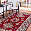 Kazak Rug Handmade Red Medallion 2x4 ft