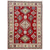 Kazak Rug Handmade Red Medallion 2x4 ft