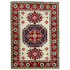Kazak Rug Handmade Beige Medallion 2x4 ft
