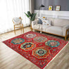 Waziri Area Rug Handmade Red Medallion 2x4 ft