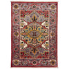 Heriz Area Rug Handmade Multi Medallion 2x4 ft