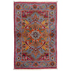 Heriz Area Rug Handmade Multi Medallion 2x4 ft