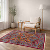 Heriz Area Rug Handmade Multi Medallion 2x4 ft