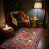 Heriz Area Rug Handmade Multi Medallion 2x4 ft