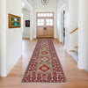 Kazak Rug Handmade Gray Medallion 10' Runner
