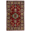 Kazak Rug Handmade Red Medallion 2x4 ft