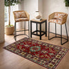 Kazak Rug Handmade Red Medallion 2x4 ft
