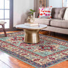 Kazak Rug Handmade Blue Medallion 2x4 ft
