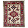 Kazak Rug Handmade Beige Medallion 2x4 ft