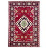 Kazak Rug Handmade Red Medallion 3x5 ft