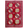 Waziri Area Rug Handmade Red Medallion 3x5 ft