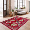 Waziri Area Rug Handmade Red Medallion 3x5 ft