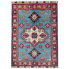 Kazak Rug Handmade Blue Medallion 3x5 ft