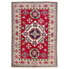 Kazak Rug Handmade Red Medallion 3x5 ft