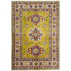 Kazak Rug Handmade Yellow Medallion 3x5 ft