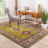 Kazak Rug Handmade Yellow Medallion 3x5 ft