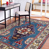 Kazak Rug Handmade Blue Medallion 3x5 ft