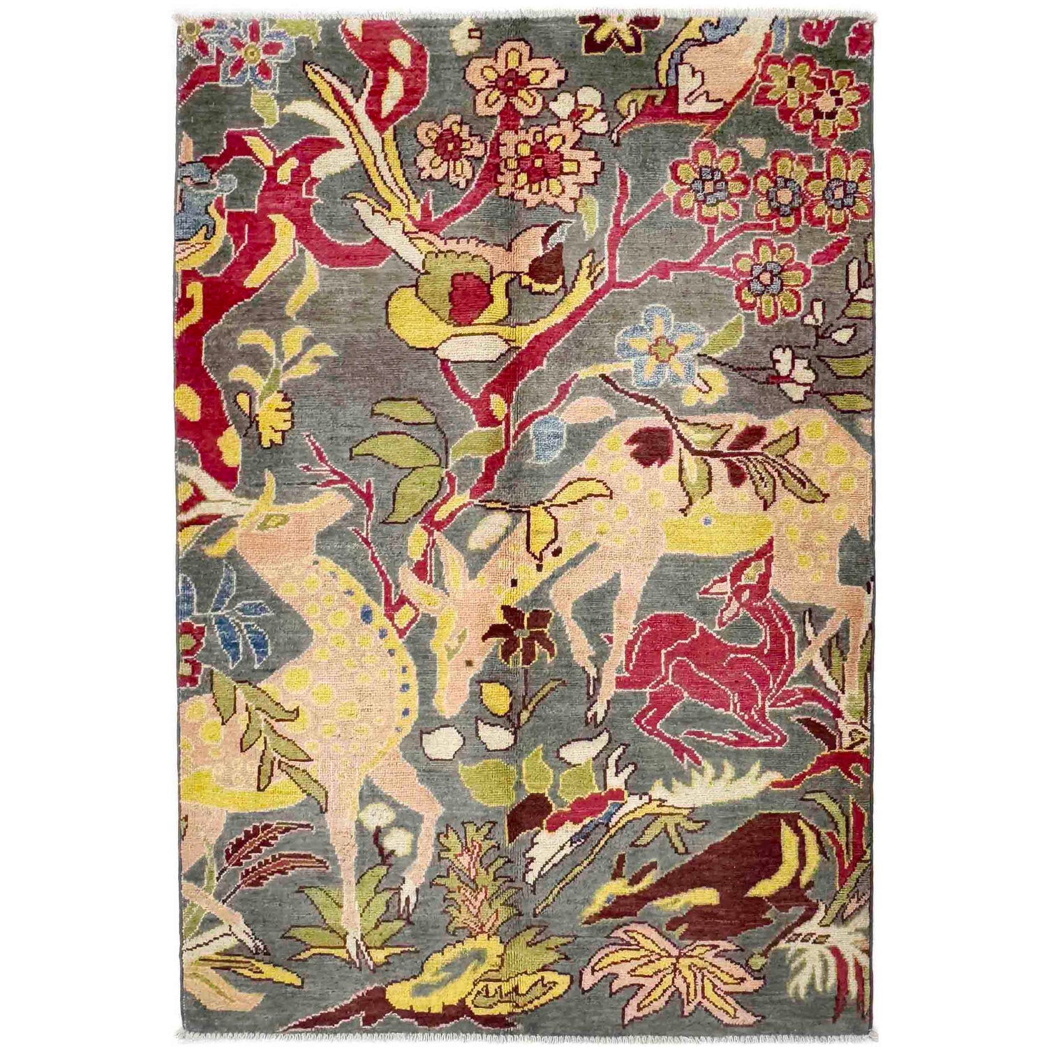 Pictorial Rug Handmade Multi Design