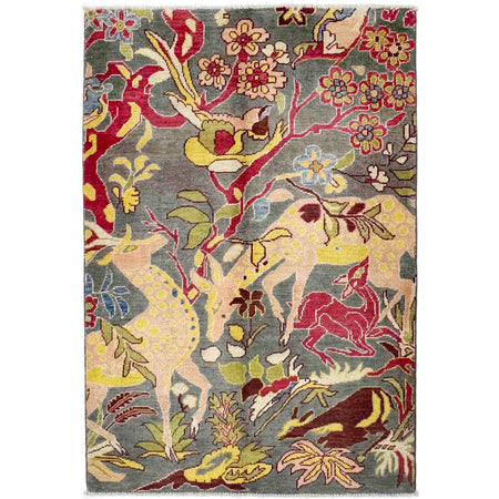 Pictorial Rug Handmade Multi Design
