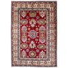 Kazak Rug Handmade Red Medallion 3x5 ft