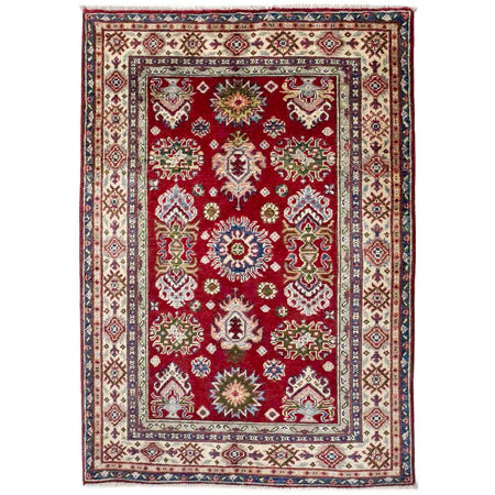 Kazak Rug Handmade Red Medallion 3x5 ft
