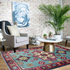 Kazak Rug Handmade Blue Medallion 3x5 ft