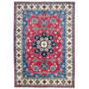Kazak Rug Handmade Red Medallion 7x10 ft