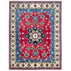 Kazak Rug Handmade Red Medallion 7x10 ft
