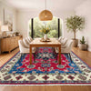 Kazak Rug Handmade Red Medallion 7x10 ft